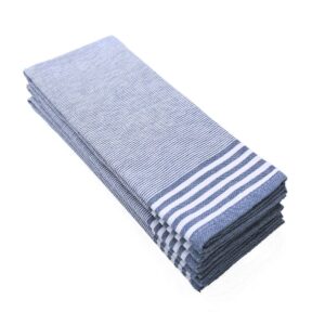 wenzhi kitchen dish towels for washing dishes, cotton light blue kitchen towels for drying, 19x28 inches tea towels pack of 3