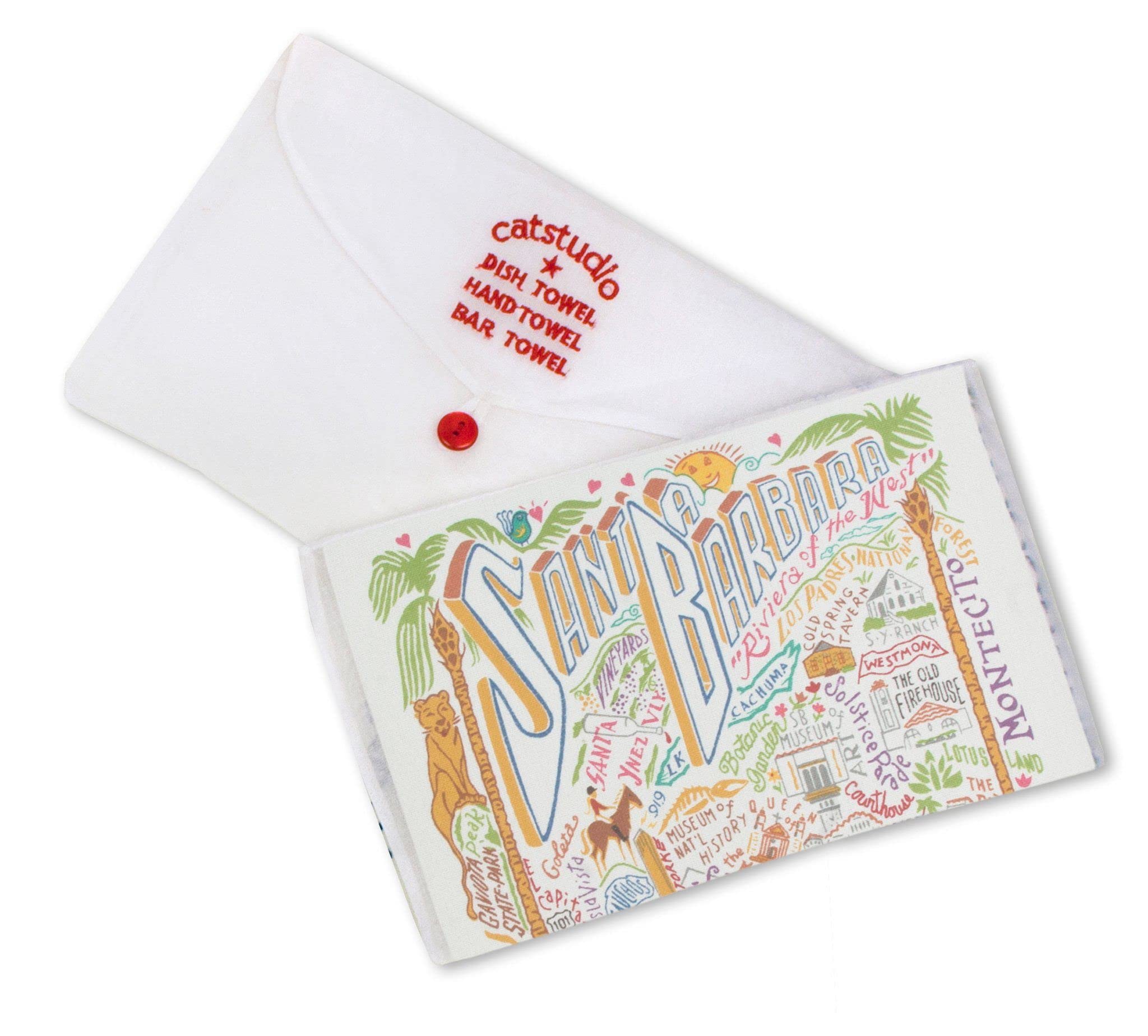 Catstudio Santa Barbara Dish & Hand Towel | Great for Kitchen, Bar, & Bathroom