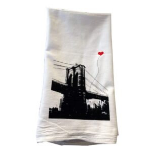 new york brooklyn bridge floursack tea towel