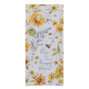 sunflowers forever this is our happy place dual purpose kitchen terry towel