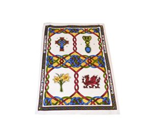 royal tara irish tea towel with celtic knots design -100% cotton (welsh emblems)