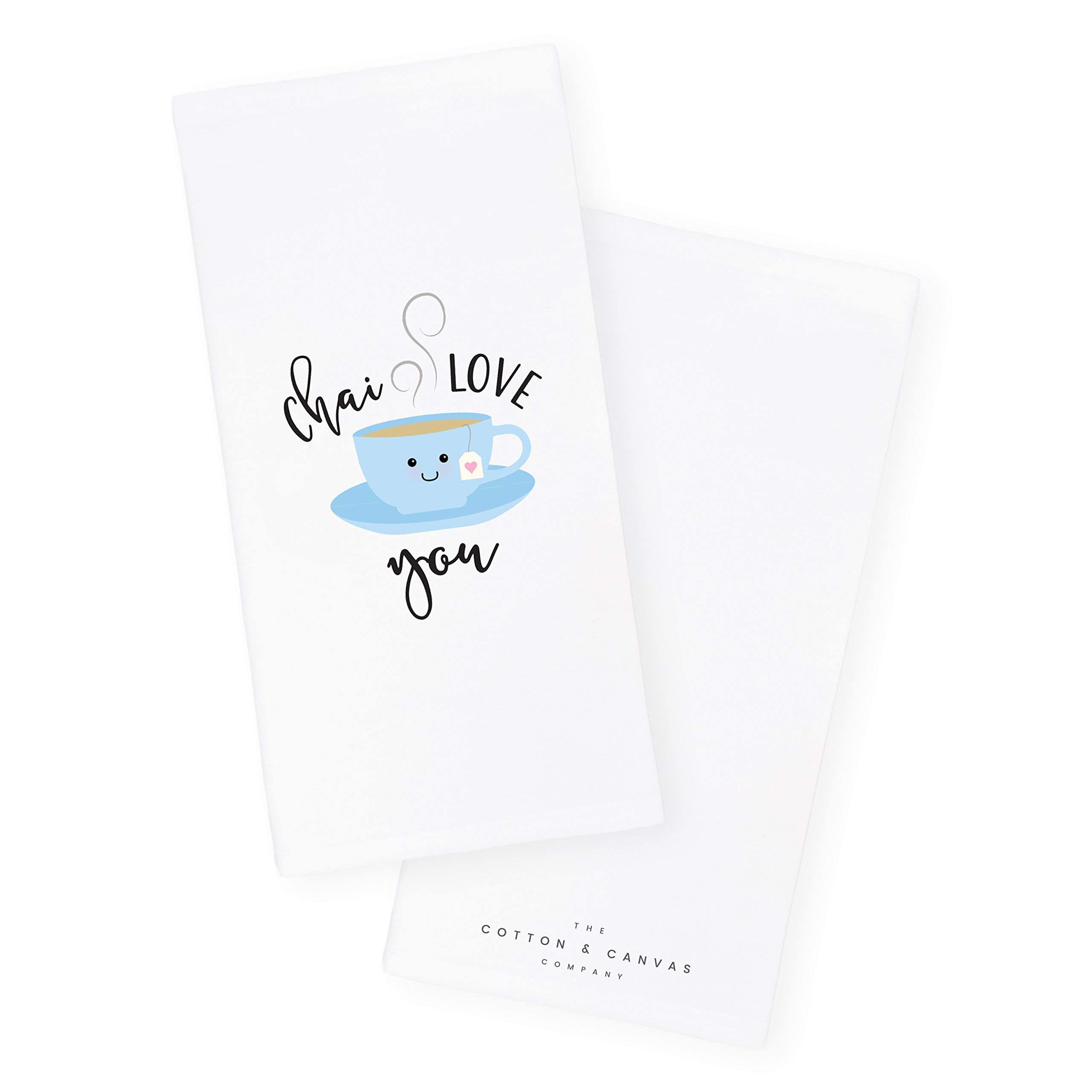 The Cotton & Canvas Co. Chai Love You Soft and Absorbent Kitchen Tea Towel, Flour Sack Towel and Dish Cloth