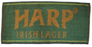 harp lager cotton bar towel 20" x 9" (pp)