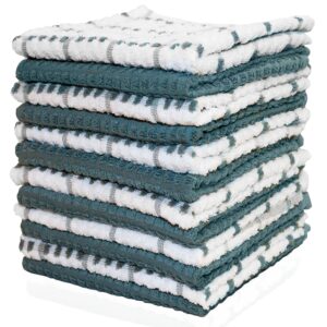 pikanty - kitchen towels - 12 pack - 100% soft cotton - 15x25 inches - great for washing dishes dish rags, everyday cooking and baking