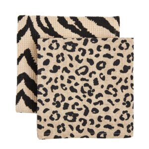 mud pie zebra animal print towel, 26" x 16 1/2"
