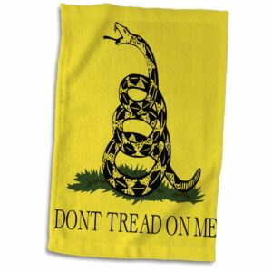 3d rose dont tread on me hand/sports towel, 15 x 22