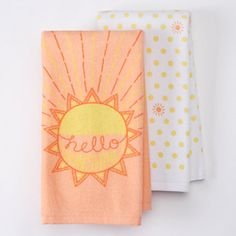 celebrate easter together 2-piece "hello sunshine" kitchen towel set