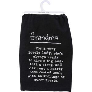 primitives by kathy kitchen embroidered dish towel - definition: grandma