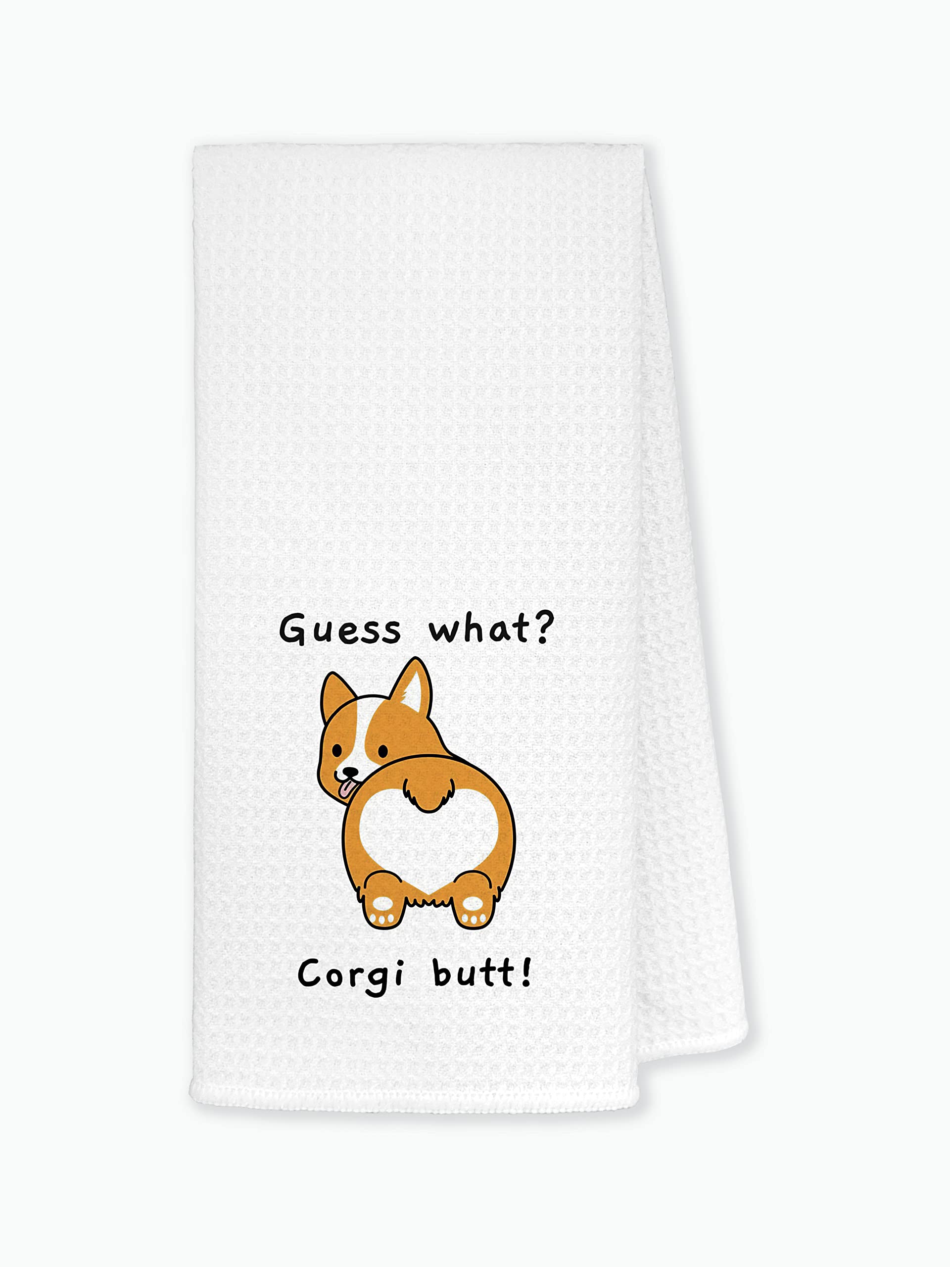 Cute Smiling Welsh Corgi Kitchen Towels Dishcloths 24"x16",Funny Puppy Dog Dish Towels Bath Towels Hand Towels,Gifts for Dog Lovers Girls Women,Corgi Mom Gifts