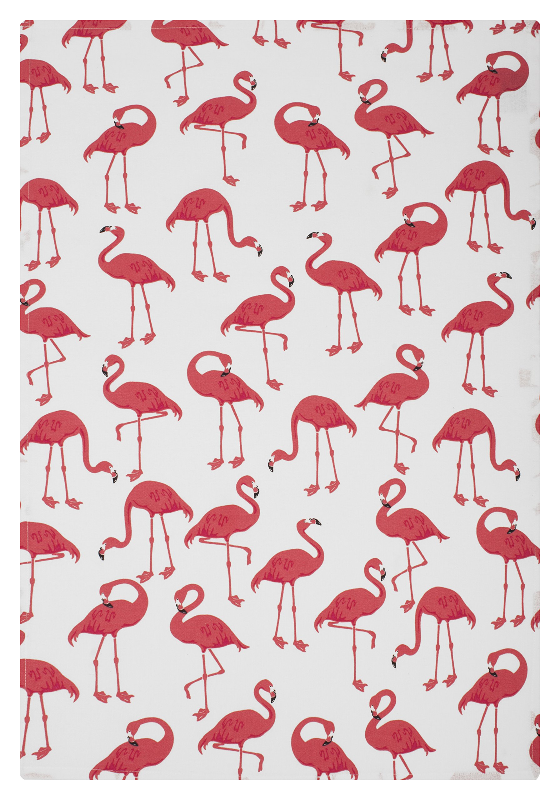 MUkitchen Kitchen Designer Print Towel Set, Flock Of Flamingos