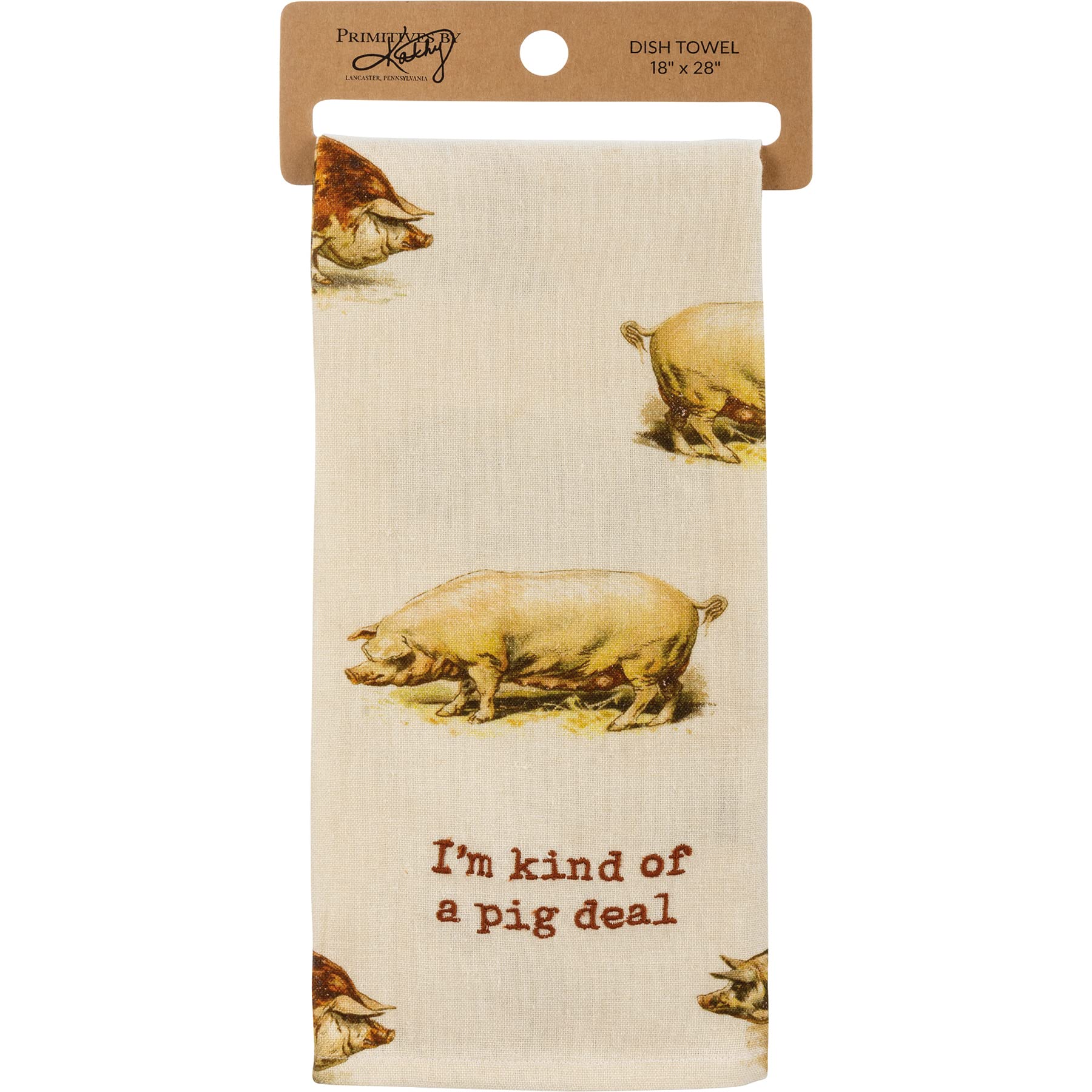 Primitives by Kathy I'm Kind of A Pig Deal Decorative Kitchen Towel