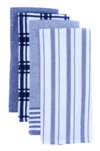 williams-sonoma absorbent kitchen towels multi-pack, set of 4 (bright blue)