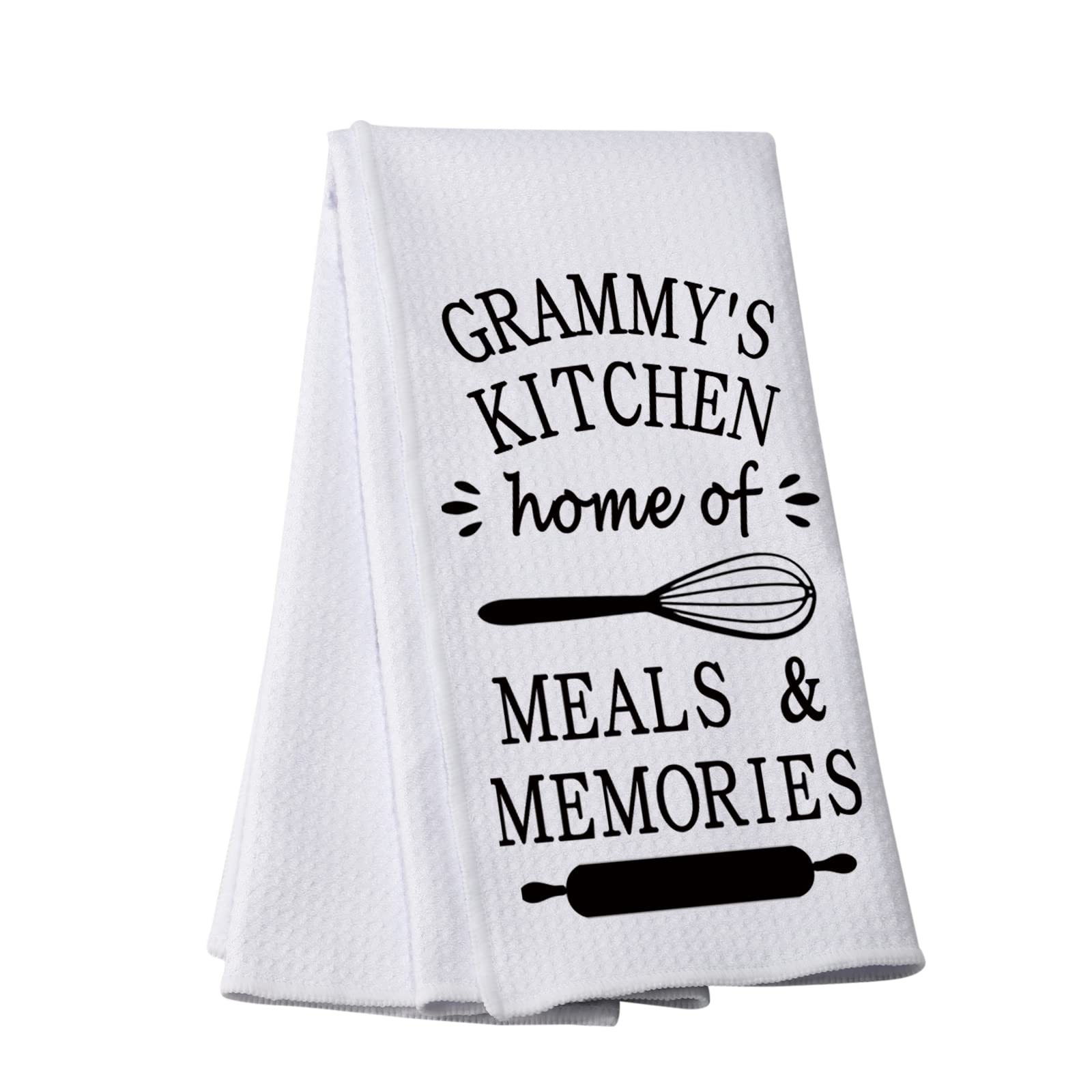 PWHAOO Funny Grandma’s Kitchen Towel Grandma’s Kitchen Home of Meals and Memories Kitchen Towel Grandma Kitchen Decor (Home of Meals T)