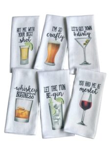 funny alcohol kitchen towel gift beer lover whiskey shot
