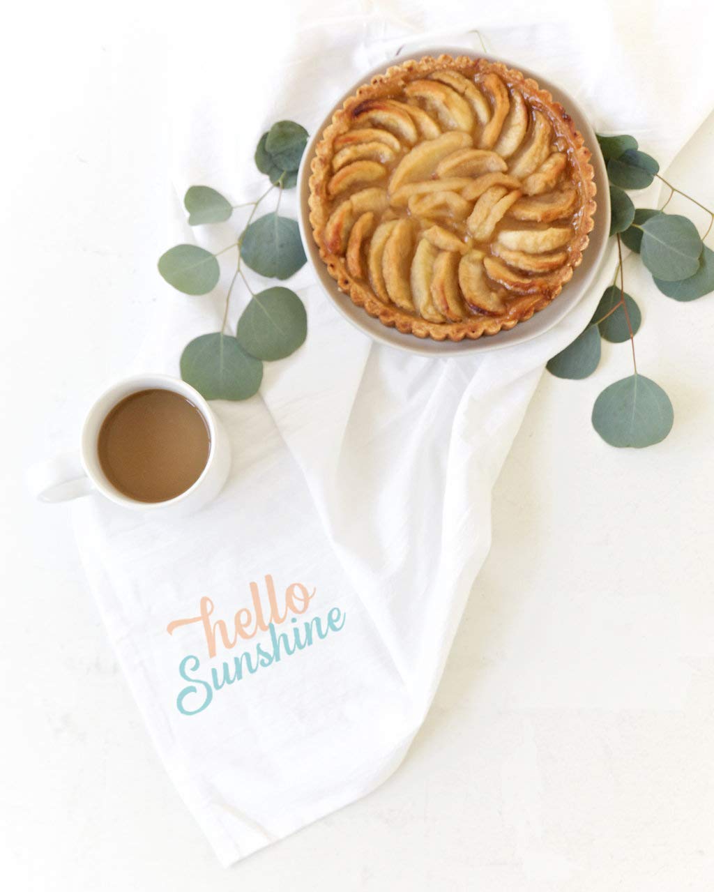 The Cotton & Canvas Co. Hello Sunshine Soft and Absorbent Kitchen Tea Towel, Flour Sack Towel and Dish Cloth
