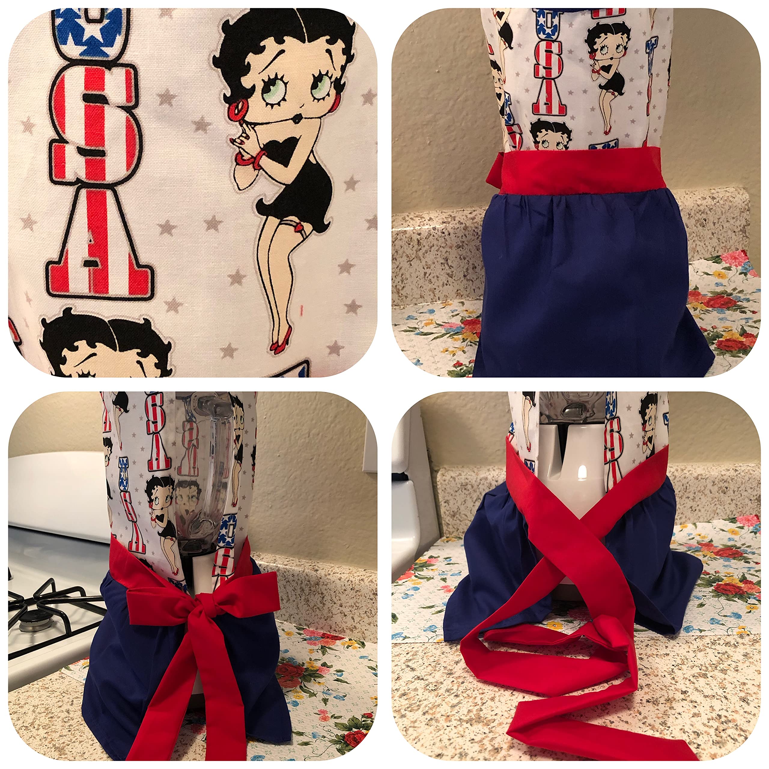 Blender Cover for OSTER. Kitchen design: Betty Boop- Dress for blender-Ribbons to make your own adjustable bow.