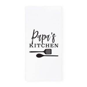 The Cotton & Canvas Co. Papa's Kitchen Soft and Absorbent Kitchen Tea Towel, Flour Sack Towel and Dish Cloth