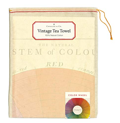 Cavallini Papers & Co. Color Wheel Tea Towel, Multi