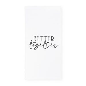 the cotton & canvas co. better together soft and absorbent kitchen tea towel, flour sack towel and dish cloth