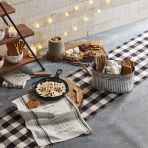 Mud Pie, Black, S'More Set, 11.75" x 8" | spoon 5.5" 26" x 16.5", skillet 11 3/4" x 8" | towel 26" x 16 1/2"