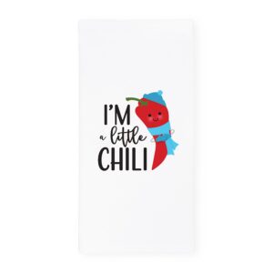 the cotton & canvas co. i'm a little chili soft and absorbent kitchen tea towel, flour sack towel and dish cloth