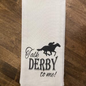 Talk Derby To Me Tea Towel