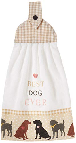 Kay Dee Designs Best Dog Ever Tie Kitchen Towel, 9" x 18", Various