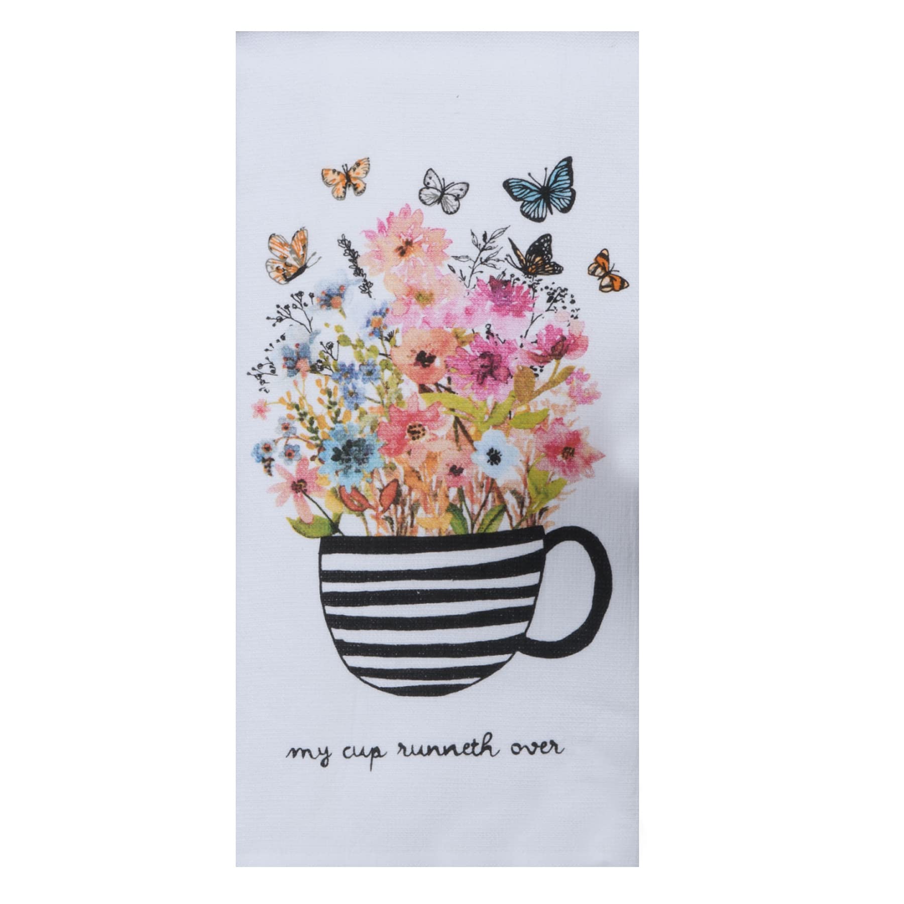 Wrapped in Grace My Cup Runneth Over Dual Purpose Kitchen Terry Towel