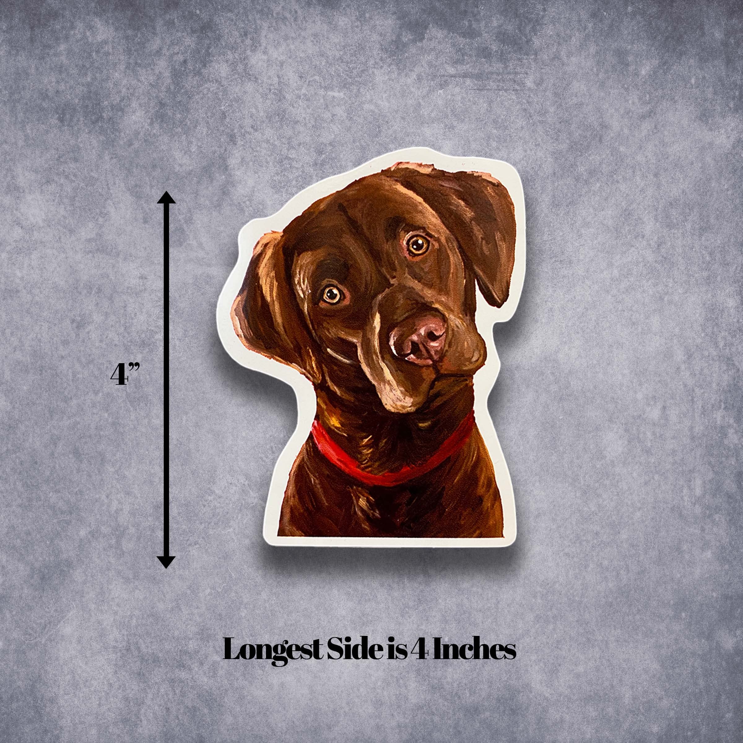 TWO Chocolate Lab Sticker - Cute Chocolate Lab Car Sticker - Chocolate Labrador Vinyl Sticker - Waterproof Chocolate Lab Sticker - Labrador Retriever Sticker - Lab Sticker - Dog Window Sticker