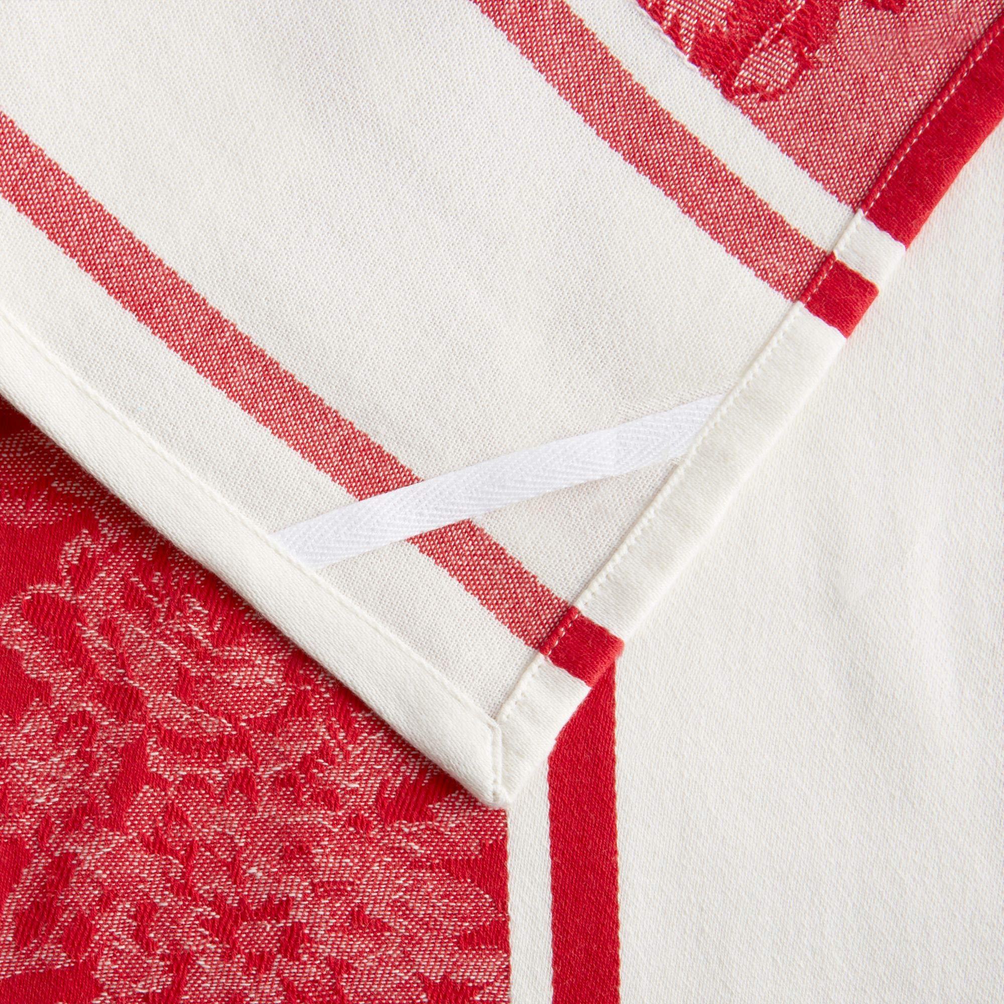 The Pioneer Woman Floral Kitchen Towels, Red and White, Set of 4