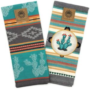 kay dee designs southwest craze appliqued and jacquard tea towel set