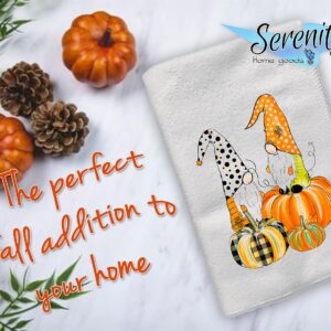 Fall Decor | Fall Decorations Kitchen Towels | Fall Hand Towels For Bathroom | Pumpkin Decor | Autumn Table Decorations | Harvest Thanksgiving Halloween Gnomes