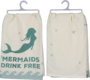 primitives by kathy kitchen towel - mermaids drink free