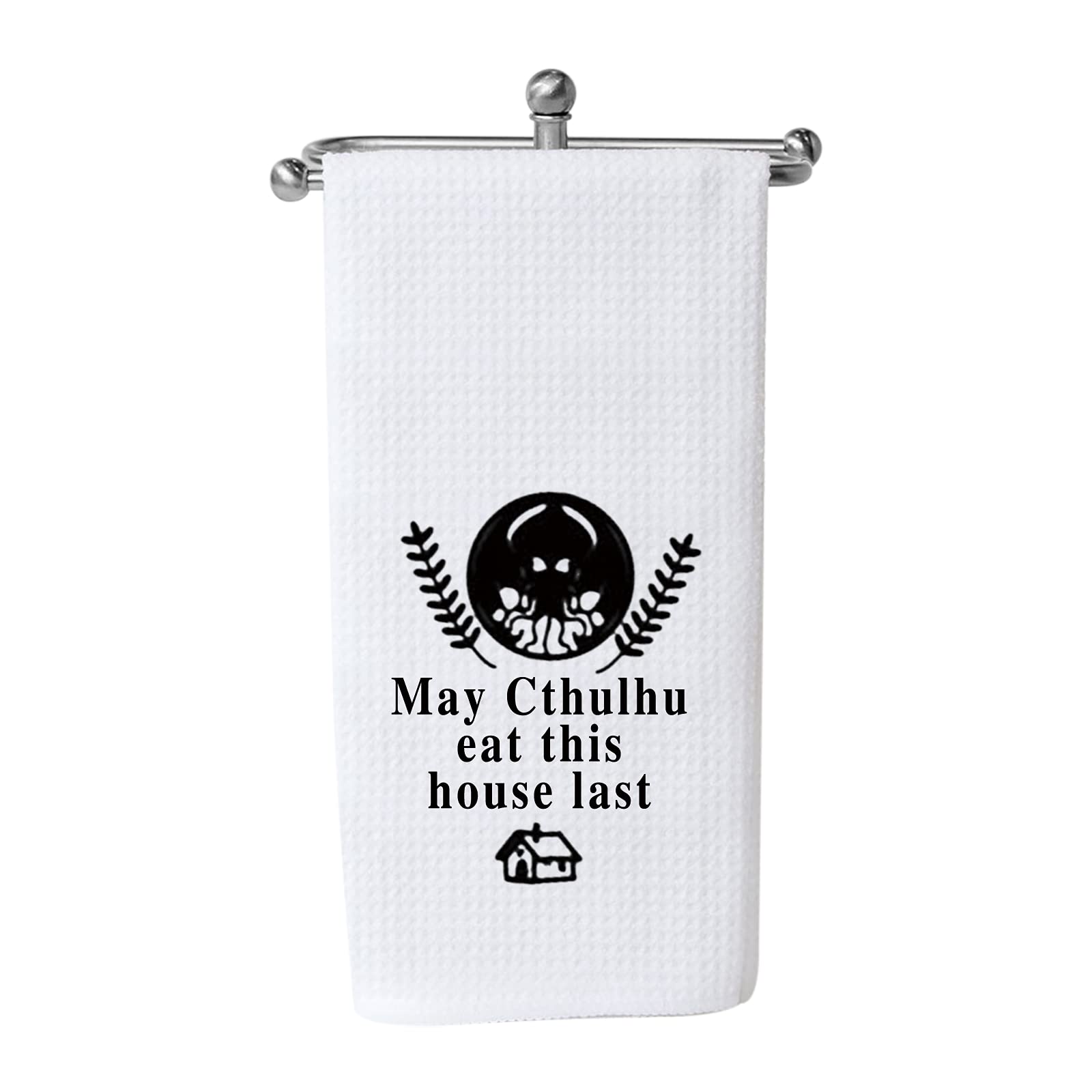 WCGXKO Great Old Ones Home Decor Kitchen Flour Sack Towel May Cthulhu Eat This House Last (May Cthulhu)