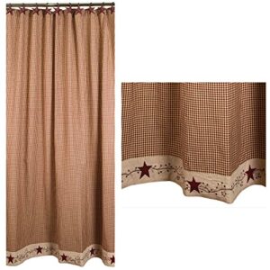 stars and berries country shower curtain