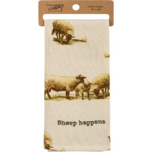 Primitives by Kathy Sheep Happens Decorative Kitchen Towel, Small