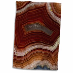 3d rose banded agate-rust colored hand towel, 15" x 22", multicolor