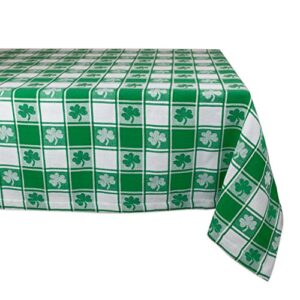dii st. patrick's day collection tabletop, tablecloth, 60x84, shamrock check