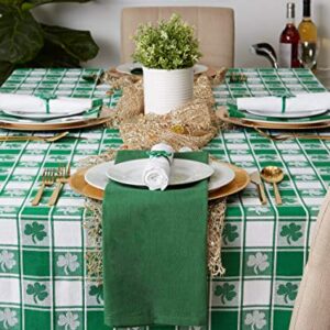 DII St. Patrick's Day Collection Tabletop, Tablecloth, 60x84, Shamrock Check