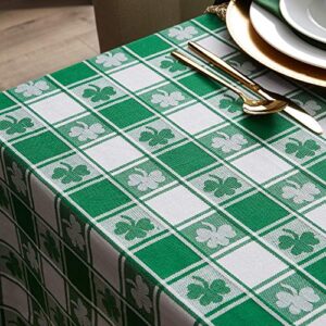 DII St. Patrick's Day Collection Tabletop, Tablecloth, 60x84, Shamrock Check