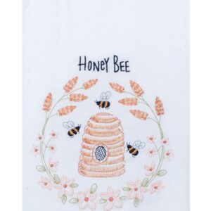 Kay Dee 2 Piece Honey Queen Bee Pink Floral Dish Towel Bundle