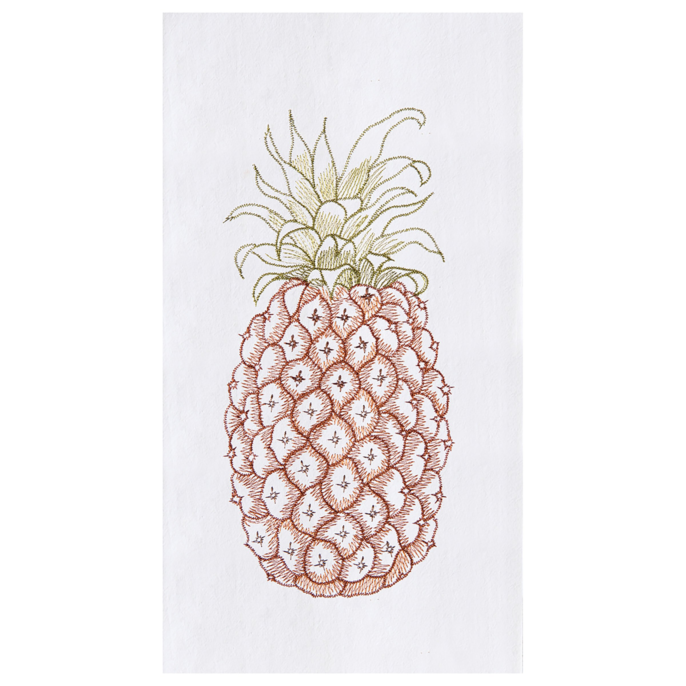 C&F Home Pineapple Flour Sack Kitchen Towel Decor Decoration 18" x 27" White