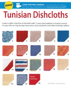 leisure arts lea6371 tunisian dishcloths bk