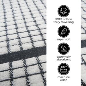 Samuel Lamont Poli Dri 100% Cotton Dish Towel - Charcoal Grey