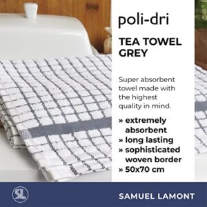 Samuel Lamont Poli Dri 100% Cotton Dish Towel - Charcoal Grey