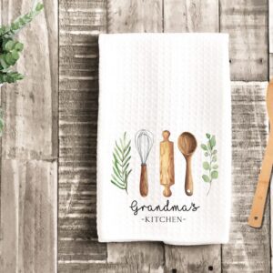 Personalized Kitchen Utensils Custom Kitchen Towel, Baker Waffle Weave Tea Towel, Housewarming Gift, Wedding Gift