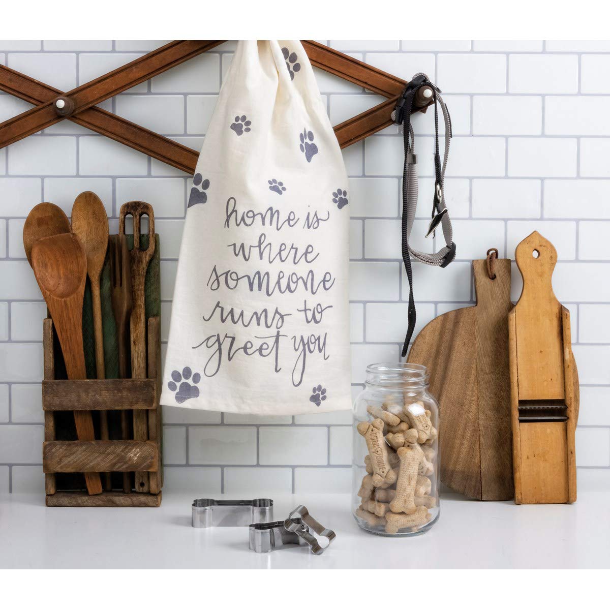 Kitchen Towel - Home Where Someone Runs To Greet