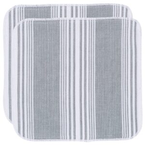 Now Designs Scrub-It Dishcloth Scrubbers, Set of Six, London Gray Stripe