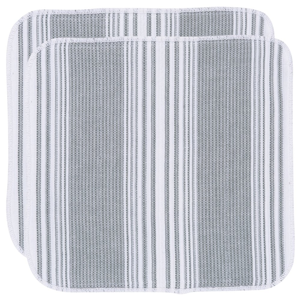 Now Designs Scrub-It Dishcloth Scrubbers, Set of Six, London Gray Stripe