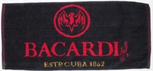 bacardi cotton bar towel 20" x 9" (pp)